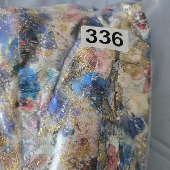 Alice + Olivia Strapless Floral Gown Dress Sz 4 Metallic Formal Evening Wedding - Picture 14 of 14